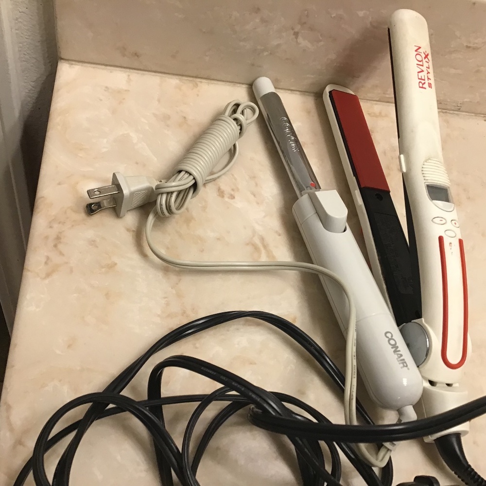 Revlon Stylix Hair Straightener and Con Air Curling Iron